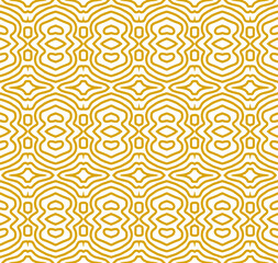 yellow and white abstract geometric seamless pattern background, repeatable motif for fabric and wallpaper design illustration