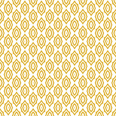 yellow and white abstract geometric seamless pattern background, repeatable motif for fabric and wallpaper design illustration
