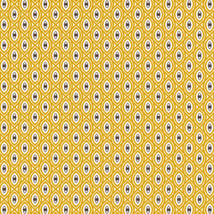 yellow and white abstract geometric seamless pattern background, repeatable motif for fabric and wallpaper design illustration
