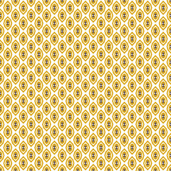 yellow and white abstract geometric seamless pattern background, repeatable motif for fabric and wallpaper design illustration