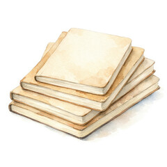 Stack of folded fabric napkins, reusable kitchen textiles isolated on white background