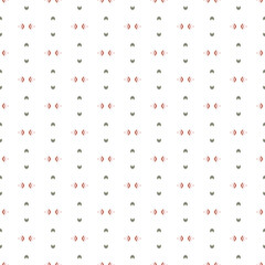 green and red abstract geometric seamless ethnic pattern background, repeatable motif for fabric and wallpaper design illustration