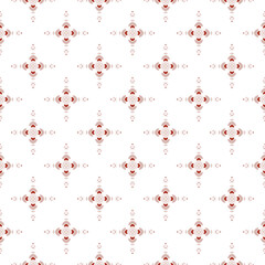 green and red abstract geometric seamless ethnic pattern background, repeatable motif for fabric and wallpaper design illustration