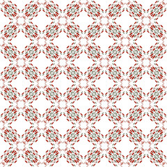 green and red abstract geometric seamless ethnic pattern background, repeatable motif for fabric and wallpaper design illustration