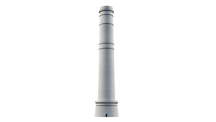 Naklejka premium Industrial Chimney Design Element for Energy Production or Environmental Concepts. A Modern Smokestack Icon for Manufacturing, Power Generation, and Air Quality Visualizations