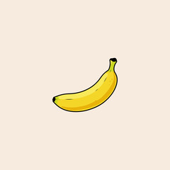 illustration of a Banana icon flat vector design.