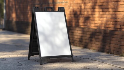 Crezon A-frame sandwich boards for design mock up and presantation. white blank 3d render illustration