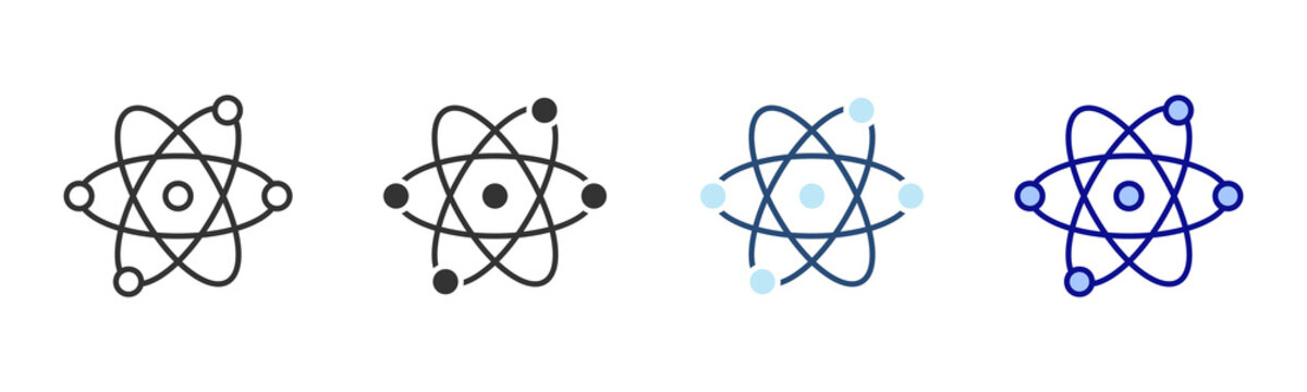 Atom Icon Set. Designed In Multi Style