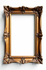 Antique wooden frame, white backdrop, clipping path included , white, shabby, frame