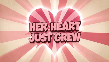 A vibrant video graphic with a growing heart and inspiring message