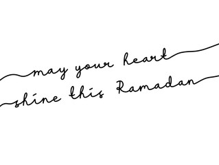 Inspirational Ramadan Greeting with Handwritten Script on White Background