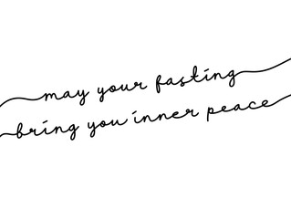 Inspirational Calligraphy Quote on Fasting and Inner Peace