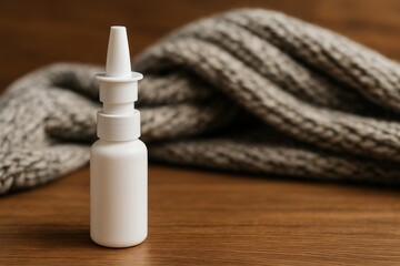 Nasal Spray Bottle for Cold Relief with Knitted Scarf