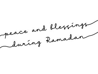 Handwritten Calligraphy Text for Ramadan Greetings and Blessings