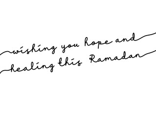 Inspirational Ramadan Greeting with Handwritten Calligraphy