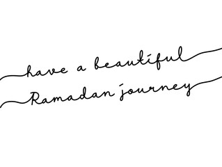 Elegant Handwritten Ramadan Greeting with Inspirational Message