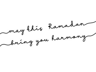 Inspirational Ramadan Greeting Card with Handwritten Calligraphy