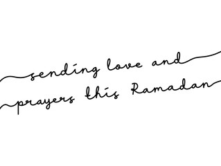 Handwritten Ramadan Greeting with Love and Prayers Message