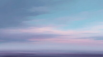 Fototapeta premium A serene gradient of pastel colors in a tranquil sky.
