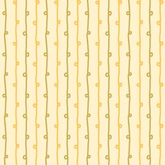 Seamless abstract line pattern with organic curves and warm tones