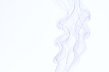 Naklejka premium Elegant Smoke Plumes Against a White Backdrop: Perfect for Abstract Design and Visual Effects