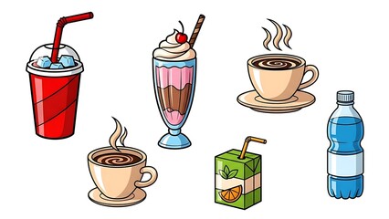 Assorted Beverages and Drinks Collection.