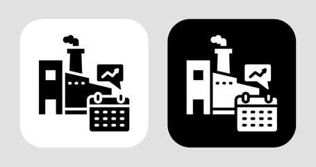 Fototapeta premium Sector Forecast Icon In Black and White Glyph Style