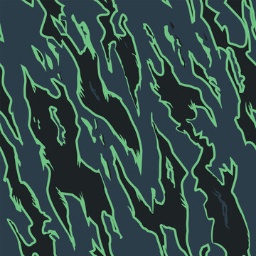 Vector seamless camo tiger stripe army fatigue pattern design