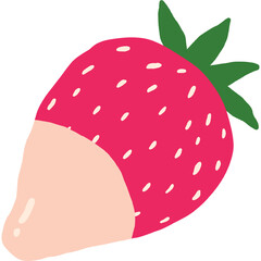 vector illustration of a strawberry chocolate