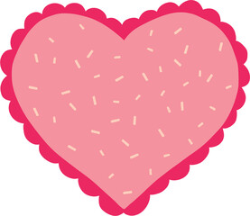 pink heart chocolate
