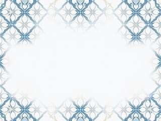Elegant blue geometric border