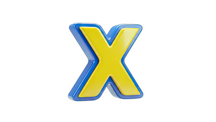 Obraz premium 3D Letter X isolated on white background
