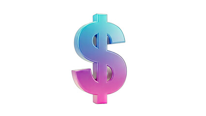 Obraz premium 3D Dollar Sign Isolated on White Background