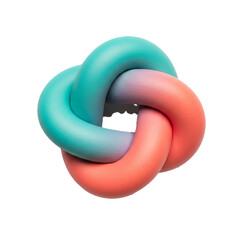 Interconnected Abstract Shape with Gradient Colors Symbolizing Unity and Complexity