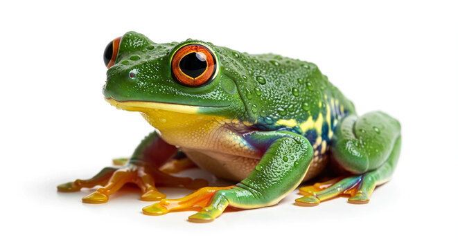 frog on white background