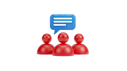 3D People Chatting with Speech Bubble