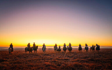 Cowboys at sunrise