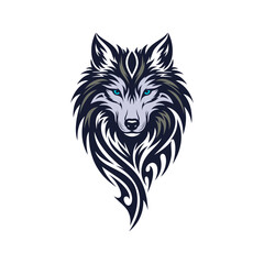 Animal Tribal Tattoo Wolf design vector templates