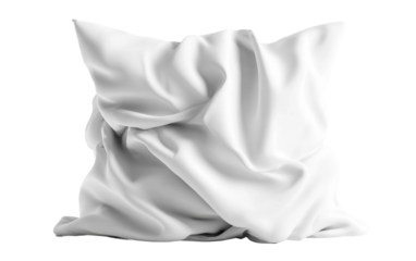 Cozy pillow surface showcasing delicate textile texture and cushioned form ideal for relaxation and interior themes isolated on transparent background PNG