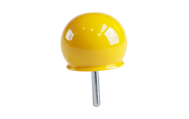 Plastic topped pin showing clean polished surface suitable for office school and everyday stationery use isolated on transparent background PNG