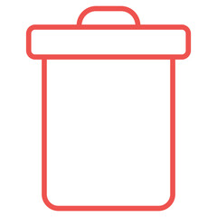 Obraz premium Flat Colored Delete Icon for Navigation and Interface Design