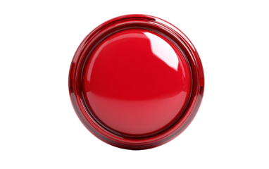 Digital record button illustration emphasizing bold red color smooth finish and professional media interface control isolated on transparent background PNG