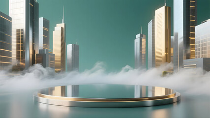 Miniature City Product Display Background