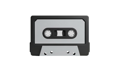 Cassette Tape on transparent background
