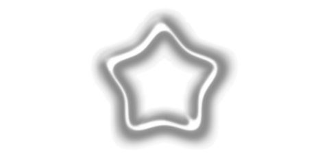 A minimalist white star shape with rounded edges and a soft grey shadow, isolated on a clean white background, ideal for graphic design elements or icons.