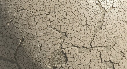 Fototapeta premium Dry cracked earth landscape texture background.