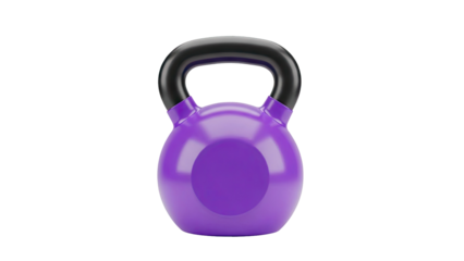 Purple Kettlebell on transparent background