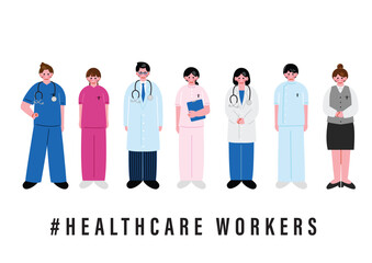 医療従事者のイラストセット