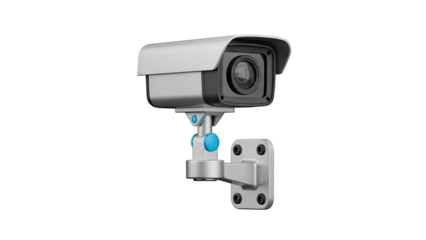 Security Camera with Bracket on transparent background