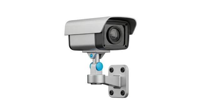 Security Camera with Bracket on transparent background - Powered by Adobe